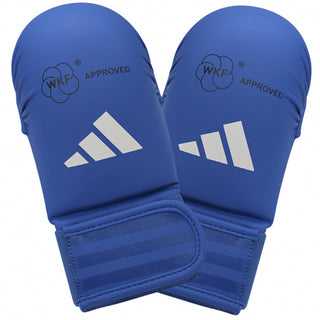 Handschuhe von Karate-Kumite Adidas Rot und Blau WKF homologiert ohne Daumen