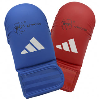 Handschuhe von Karate-Kumite Adidas Rot und Blau WKF homologiert ohne Daumen