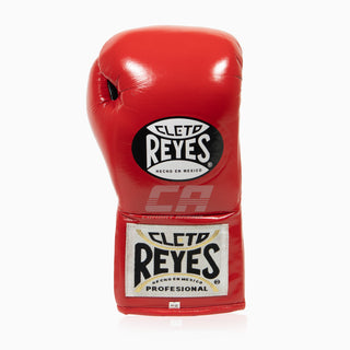 Boxhandschuhe Cleto Reyes Professionelle CB2 Rot-Schwarz mit Schnürsenkeln 