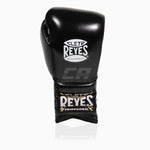 Cleto Reyes Traditionelle Trainingsboxhandschuhe CE4 Schwarz-Silber mit Schnürung