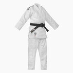 Weißer Judogi Adidas J730 Meister III IJF Schlankheitsanzug