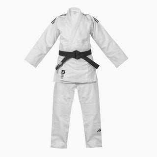 Weißer Judogi Adidas J730 Meister III IJF Schlankheitsanzug