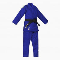 Blauer Judogi Adidas J730 Champion III IJF schmal gestreift Italien