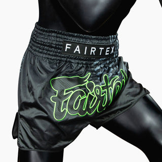 Pantaloncini Kick-Thai Fairtex BS1924 Racer Nero-Combat Arena