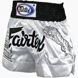 Pantaloncini kick-thai Fairtex BS0637 Thai Talisman Bianco