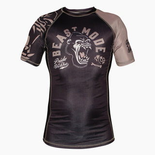 Rashguard Pride or Die Beast Mode maniche corte-Combat Arena