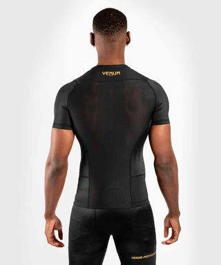 Rashguard Venum G-Fit Nero-oro maniche corte