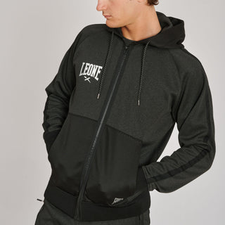 Sweatshirt Leone Melange ABX611 mit Haube