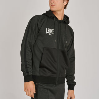 Sweatshirt Leone Melange ABX611 mit Haube