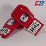 Boxhandschuhe Cleto Reyes Safetec CB4 Rot-schwarz mit Schnürsenkeln